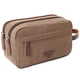thumbnail image 1 of Neceser de viaje Mactso de lona y piel para hombre, color café, 1 of 7