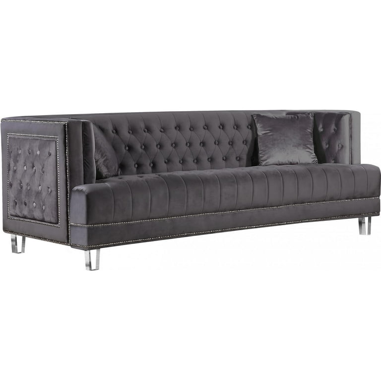 Lokka Sofa Set Velvet (Dark Grey) – WoodPeckerz Furniture