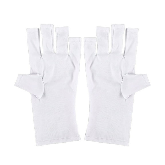 Eisoary 1Pair UV Lamp Gloves Professional Multifunctional Lightweight UV LED Protection Gloves for Women 2pcs