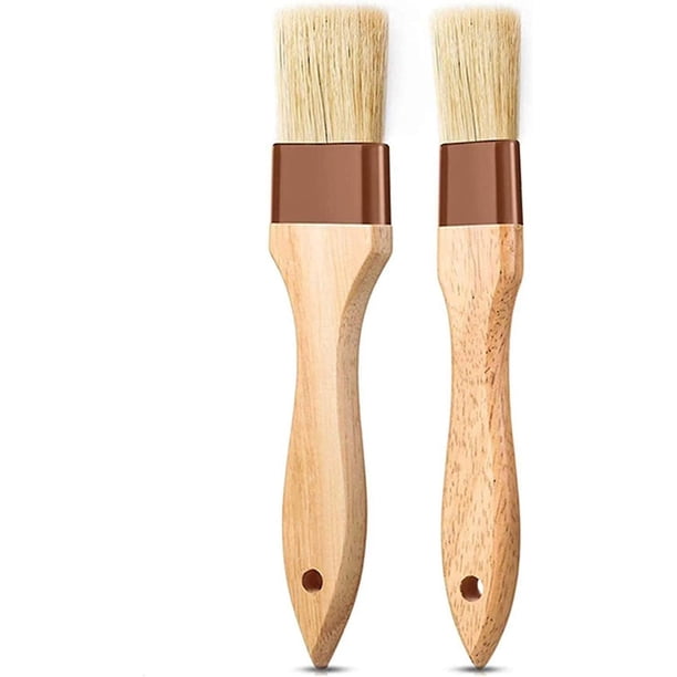 Pastry Brushes With Natural Bristles, Pastry Brush, Grill Brush, Oil Brush, Natural Bristles, Pastry Brush With A Long Wooden Handle (a)