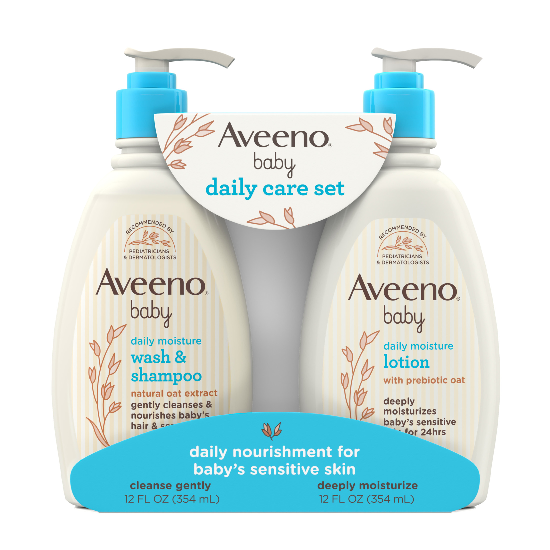 Aveeno Baby Daily Care Unisex Infant Gift Set Baby Wash Shampoo Lotion 2 Items Walmart