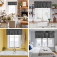 thumbnail image 5 of Black Morocco Kitchen Curtain Valances for Windows Farmhouse Short Curtains, Boho Modern Minimalist Abstract Geometric Rod Pocket Valance Curtain for Bedroom Cafe Living Room, 5 of 8