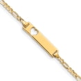 thumbnail image 1 of Bracelet d'Identification en Or Jaune 14k Cœur Figaro Lien, 1 of 7