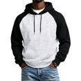 thumbnail image 5 of HAJWOH Mens Hoodies Pullover Lightweight Block Color Sweatshirts Casual Long Sleeve Shirts Drawstring with Pocket, 5 of 5