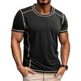 thumbnail image 2 of Workout Shirts for Men Athletic Running Gym Quick Dry Short Sleeve Performance Moisture Wicking T Shirt Black, 2 of 7