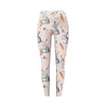 thumbnail image 4 of YOUYEDIAN Easter Leggings for Girls Kids Workout High Waist Yoga Pants Toddler Stretch Skinny Tummy Control Trousers (Pink, 3-4 Years), 4 of 5