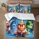 thumbnail image 1 of Juego de edredón Inside Out 2 Comfort Twin para niños y adultos, regalo de 3 piezas, estampado de dibujos animados, tamaño King, funda de almohada y sábana, 1 of 6