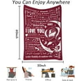 thumbnail image 3 of I Love You Gifts Blanket, 100 Languages Blanket Gifts for Mom Women Wife Girlfriend Mothers Day Anniversary Couple Birthday Soft Warm Flannel Hugs Throw Blankets 50"x60" Red, 3 of 6