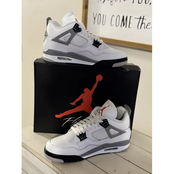 Ni - ke Ni - ke Air Jordan 4 Retro White Cement 2025 FV5029-100 DS Size 12