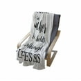 thumbnail image 4 of Saying Soft Flannel Fleece Throw Blanket, Family is Anchor That Holds Us Inspiration Writing Anchor Rope, Cozy Plush for Indoor and Outdoor Use, 50" x 60", Black and White, by Ambesonne, 4 of 6