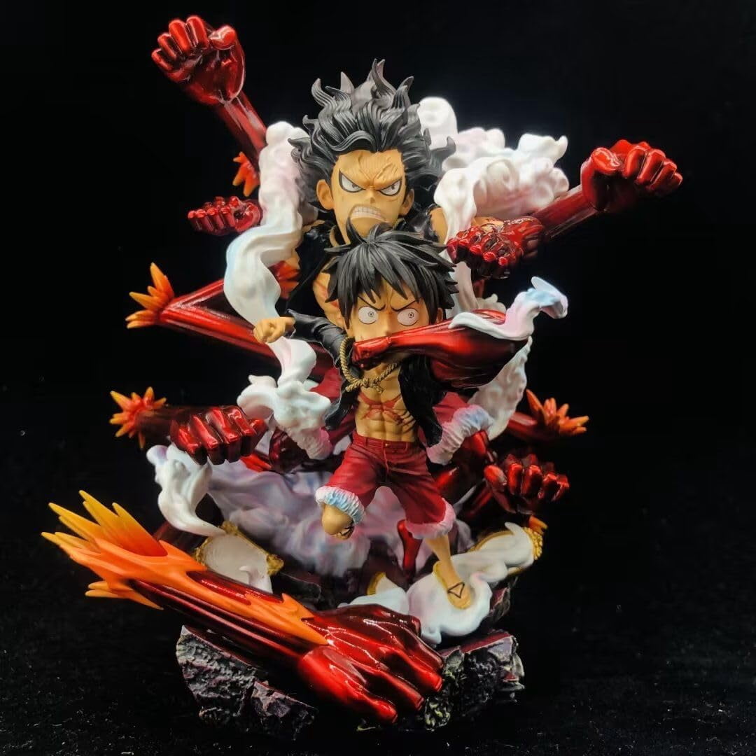 Luffy Figure Q Version Snake Man Luffy Anime Figures 16cm/6.3inch Handmade PVC Cartoon Character Model Craft Gifts
