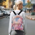 thumbnail image 7 of Casual Pink Flowers with Water Droplets Backpack for School,College and Travel, Water Resistant Bookbag,, 7 of 7