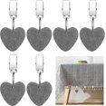 thumbnail image 1 of Tablecloth Weights Clothes Hangers, Heart Shaped Stone Tablecloth Weights Marble Table Cloth Clips For Outdoor Picnic Table Decoration, 1 of 5
