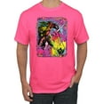 thumbnail image 1 of Wild Bobby, Colorful Rainbow Unicorn Animal Lover Men's Graphic T-Shirt, Neon Pink, 4XL, 1 of 3