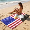 thumbnail image 6 of 4th of July Star Flag Beach Towel - Soft Absorbent Beach Blanket Portable Travel Bath Towel for Pool Swim Gym Picnic Camping Holiday Use, 6 of 6