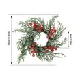 thumbnail image 6 of 1Pcs Christmas Candle Rings Wreath with Red Berry Snowy Pine Garland Candle Ring Snowy Pine Garland Candle Ring Holder for Christmas Wedding Home Table Centerpiece Decorations, 6 of 7