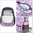thumbnail image 4 of 17 Inch Lightweight Backpack,PVC Waterproof Oxford Fabric, Ergonomically Designed, with Large Capacity, Monarch Butterfly Aesthetic, 4 of 5