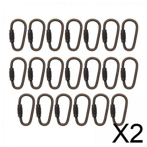 Mini clip de mosquetón,Llavero pequeño Clips de mosquetón Ligero,Mini llavero duradero Cierre de mosquetones con anilla en D,Ganchos de presión Hebilla de bloqueo de tornillo Clips de