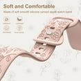 thumbnail image 4 of Comvin Floral Engraved Compatible With Apple Watch Bands 40mm 41mm 38mm 42mm 45mm 44mm 49mm for Women Lady Girls, 4 Pack Cute Fancy Bands Fits For iWatch Ultra Series 11 10 9 8 7 6 5 4 3 SE, 4 of 8