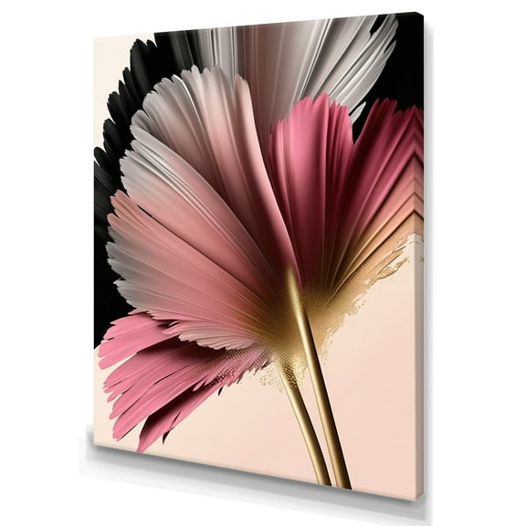 Designart Pink Gerbera Hyperrealistic Flowers V Canvas Wall Art
