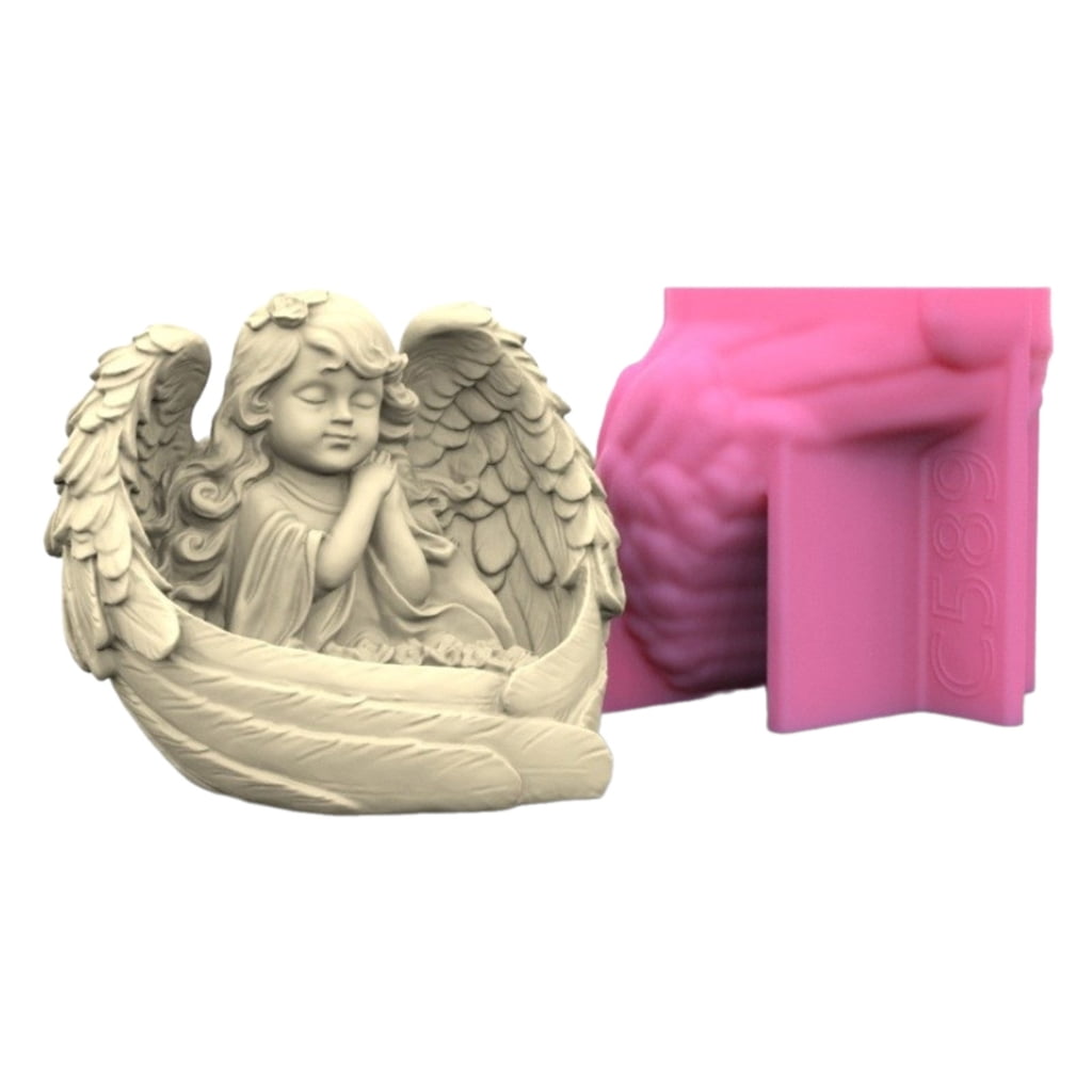 Versatile Silicone DIY Moulds Candle Holder Mold Angel Girl Shape Candlestick Molds Silicone Mould for DIY Candle Holder