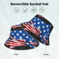 thumbnail image 2 of Xecao Shark With USA Flag Print Men and Women Night Reflective Hat Runner Cap Visor Bucket Hat Boonie Cap, 2 of 6