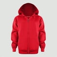 thumbnail image 2 of Hessimy Baby Kids Long Sleeve Solid Color Zipper Hoodies Sweatshirts Top Unisex Soft Coat Blouse Boys Designer Sweatshirt Little Boy Sweatshirt Essentials Hoodie (Red,6-7 Years), 2 of 8