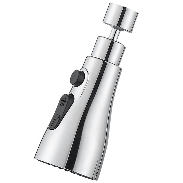Aireador de grifo de cocina giratorio, extensor de grifo con 3 funciones para fregadero de baño de cocina, accesorio de grifo giratorio universal
