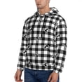 thumbnail image 3 of Daiia Anchor Black Tartan Plaid for Men's Fashion Hoodies & Sweatshirts with Kangaroo Pocket Hooded Sweatshirt Breathable & Moisture Wicking-Small, 3 of 7