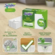 (12 pack) Swiffer Sweep + Mop, Dry Pads Refill, Floor Cleaner, Cleaning Cloths, Unscented, 32 Count