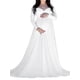 thumbnail image 3 of Txlixc Vestido de mujer embarazada de cuello V de color sólido Txlixc moda, 3 of 7