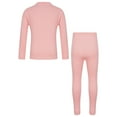 thumbnail image 2 of YONGHS Kids Boys Girls Thermal Long Johns Set Long Sleeve Tops and Pants Warm Base Layer Set Pink 9-10, 2 of 7