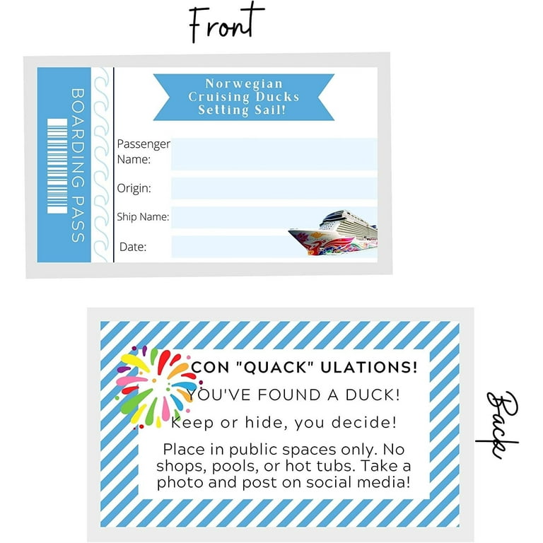 cruising-ducks-for-norwegian-cruise-line-boarding-pass-hang-tag-with-rubber-bands-30-pack-tags-2-x-3-5-inches-size-to-attach-to-sailor-rubber-ducks-cruisingducks-cruise-ship-game-walmart-com