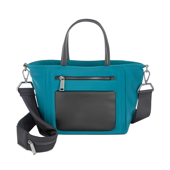 Kenneth Cole New York Delancey Nylon Satchel Crossbody Bag – Teal