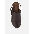 thumbnail image 6 of ALONA Brown Slingback High Block Heeled Clogs, 6 of 7