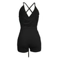 thumbnail image 3 of Akmipoem Sexy Short Rompers Playsuit for Women Plus Sexy Wrap Deep V Neck Sleeveless Jumpsuits, 3 of 6