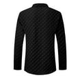 thumbnail image 6 of ZCFZJW Mens Casual Button Down Long Sleeve Shirts Big and Tall Regular Fit Plaid Lapel Collared Work Business T-Shirts with Pockets Black L, 6 of 8