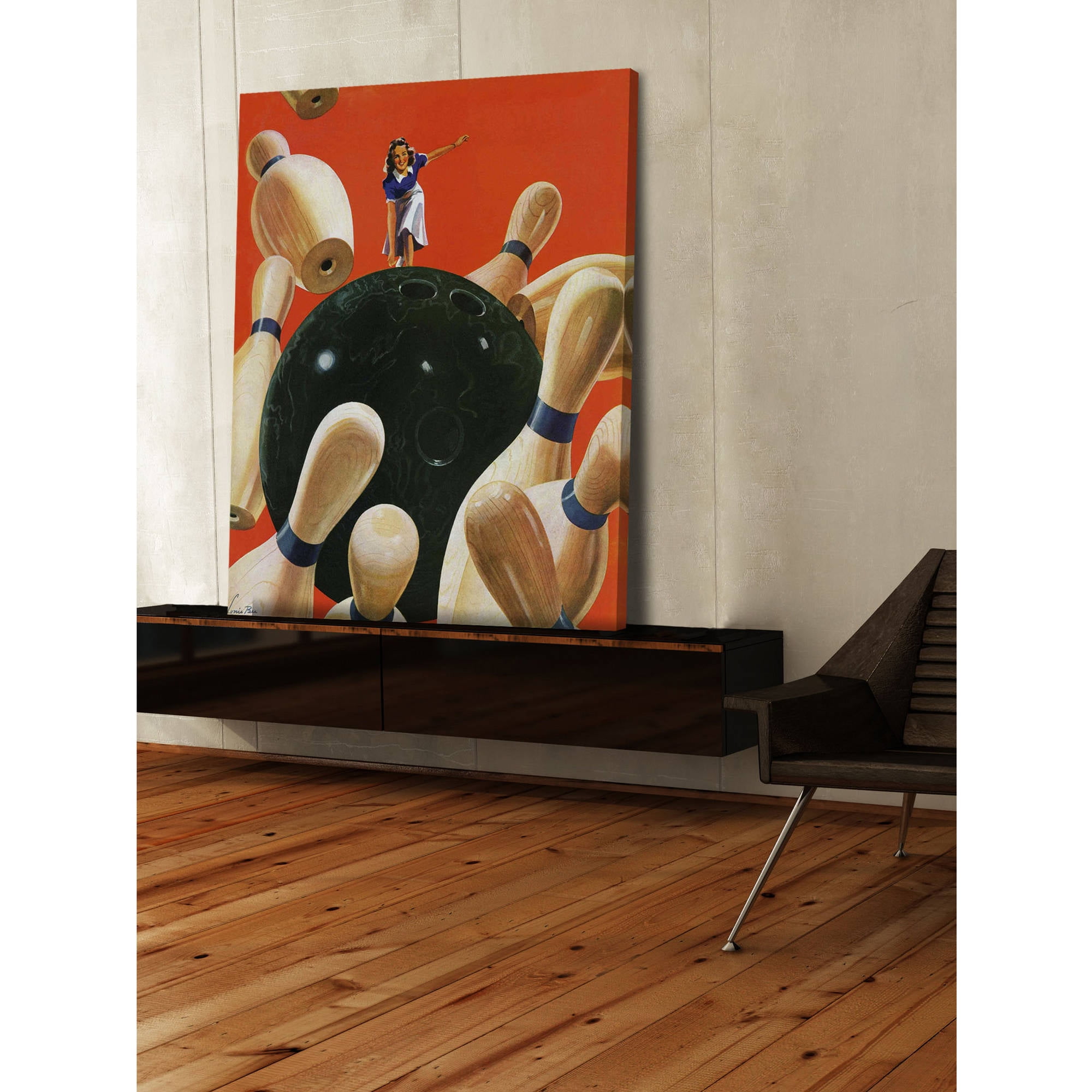 Marmont Hill Bowling Strike by Lonie Bee Painting Print on Canvas