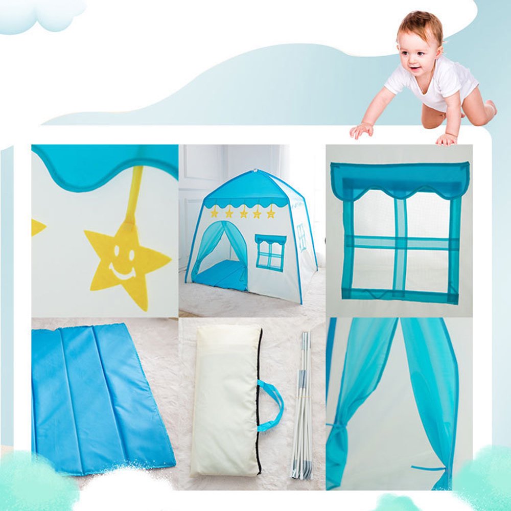 Tente De Jeu Pour Enfants - Maison De Jeu Intérieur/extérieur - Grande Tente Avec Tapis - Pour Garçons Et Filles - 9