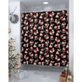 thumbnail image 4 of Black Dog Christmas Shower Curtain, Xmas Red Snowflake Waterproof Washable Boho Funny Cute Shower Curtains Set for Bathroom Farmhouse Bathtubs Decor with Hook, 36"Wx72"L, 4 of 7