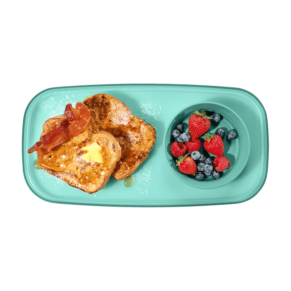 madesmart Appetizer Tray, Sturdy BPA-Free Plastic, Ideal for Parties, Snacks & Small Bites, Translucent Teal