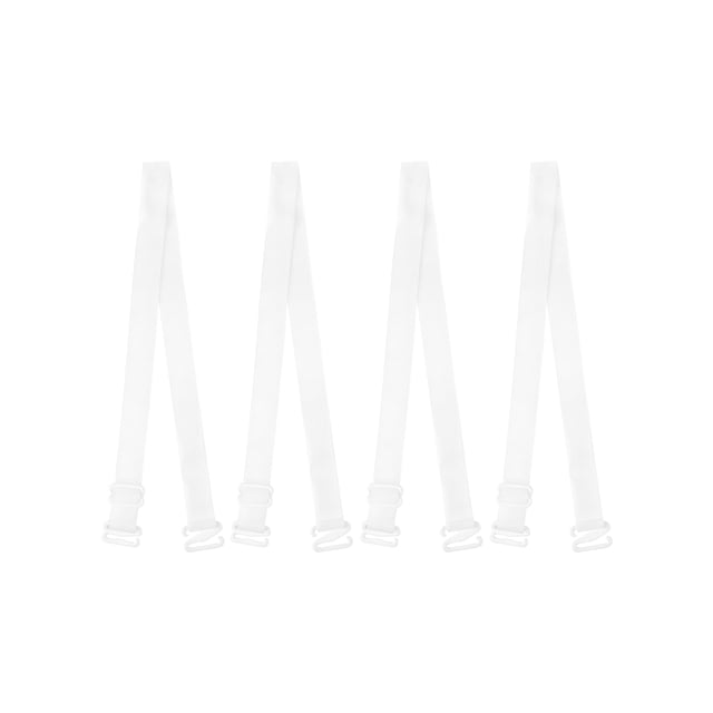 Sostén transparente sin tirantes INSPIRE CHIC para mujeres, tirantes invisibles, blanco - 2 pares, ancho: 1.3 cm / 1/2"