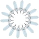 thumbnail image 1 of 30 colgantes de ópalo facetado transparente con base de latón platino para bisutería (38-45 x 10 mm)., 1 of 7