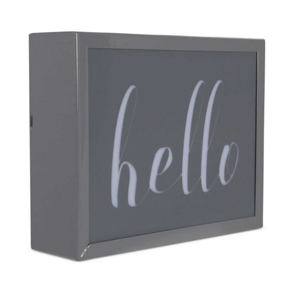 Studio Mercantile Boîte à Ombre en Métal LED “HELLO”