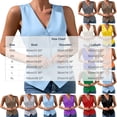 thumbnail image 4 of Tqcoqu Womens Stretchy Knit Blazer Vest Tops, V-Neck Sleeveless Button Down Suit Vest for Business Casual Outfits, 4 of 7