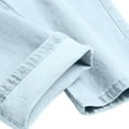 thumbnail image 5 of Mens polyester and Big Men's Leg Baggy Jeans Side Pockets Small Feet Tight Fitting Pants Full Length Pants Jeans Denim Pants for Men Light Blue XL, 5 of 7