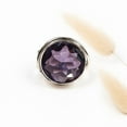 thumbnail image 3 of Amethyst Gemstone Ring for Women | Sterling Silver Handmade Jewelry | February Birthstone Ring | Healing Crystal Fashion Statement Ring Size US 4, 3 of 6