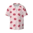 thumbnail image 3 of Goofa Cute Pig Nose Printed Men's Casual Short-sleeved Shirt,Lightweight Breathable Button-down,Summer Casual men's top,Versatile Fashion shirt-4X-Large, 3 of 7