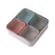 thumbnail image 5 of Bandeja de servicio dividida Macarena para servir bocadillos con tapa gris, 5 of 8