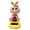 White, variant on Solar Dancing Bunny Bobblehead Car Toy Cute Interactive Figurine for Easter Home Decoration Solar Powered Swing Doll